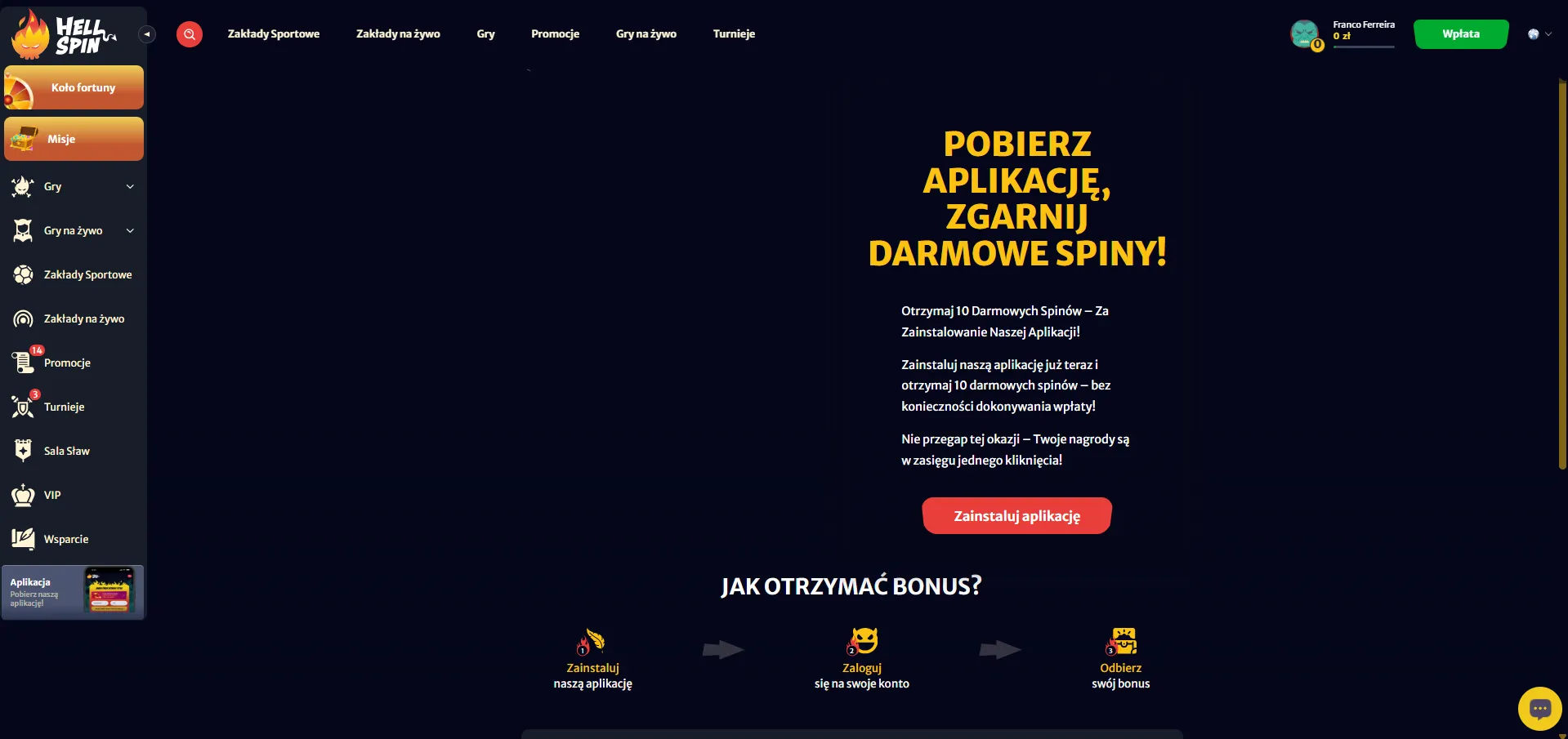 Hell Spin logowanie na różnych urządzeniach mobilnych